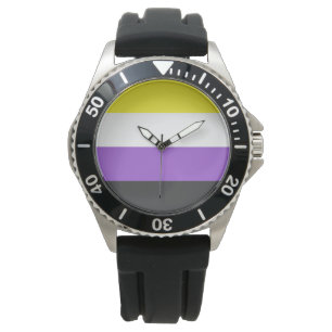 Reloj De Pulsera Marca Enby (Orgullo no binario)