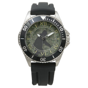 Reloj De Pulsera Marcado de camuflaje de Woodland Squatchin Black G