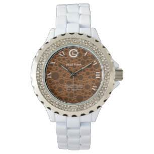 Reloj De Pulsera Marcado de chocolate Jazz Watch-Ladies
