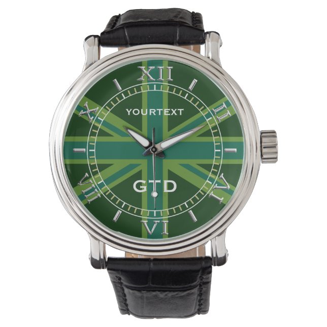Reloj De Pulsera Marcado de estilo de bandera de marca de unión Ver (Anverso)