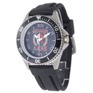 Reloj De Pulsera Marcado de fibra de carbono azul para guerrero esp