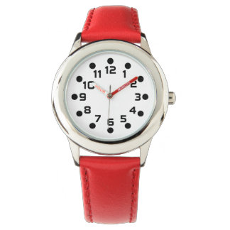 Reloj De Pulsera Marcadores puntuales - Negro sobre blanco