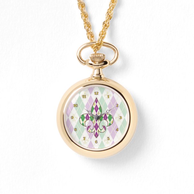 Reloj De Pulsera Mardi Gras Argyle Watch (Anverso)