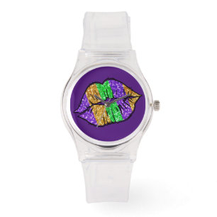 Reloj De Pulsera Mardi Gras Kiss Watch