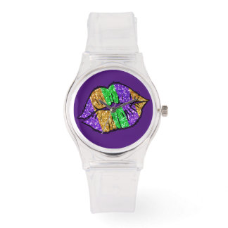 Reloj De Pulsera Mardi Gras Kiss Watch