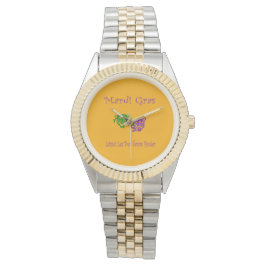 Reloj De Pulsera Mardi Gras Mask Rouler