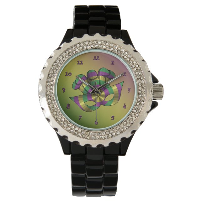 Reloj De Pulsera Mardi Gras Mask Watch (Anverso)
