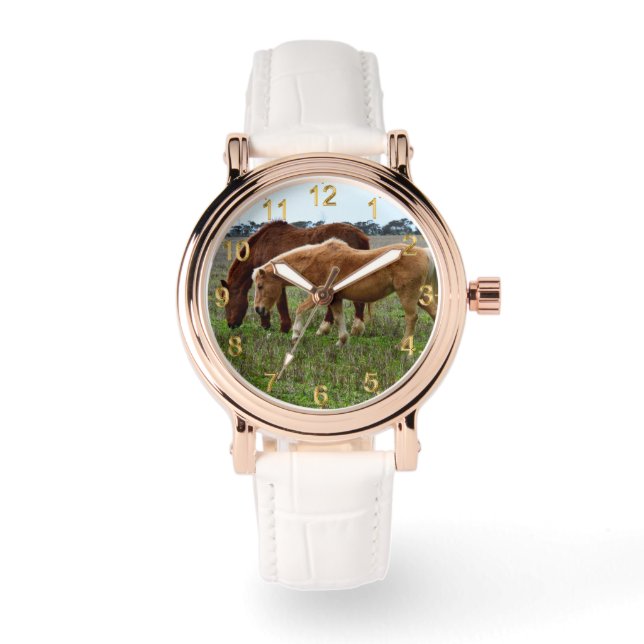 Reloj De Pulsera Mare De Castaño Y Ternera De Palomino, (Anverso)