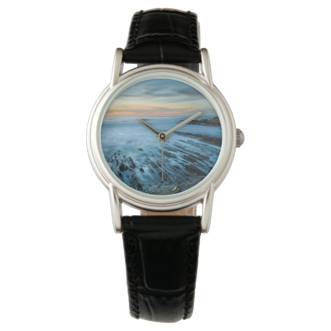 Reloj De Pulsera Marea azul al atardecer, California (Anverso)