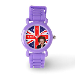 Reloj De Pulsera Margaret Thatcher y bandera británica