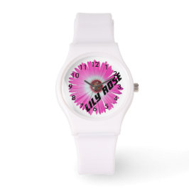 Reloj De Pulsera Margarita Gerbera Rosa Personalizada