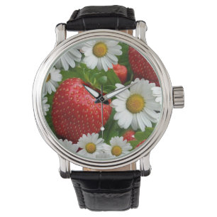 Reloj De Pulsera Margaritas y fresas