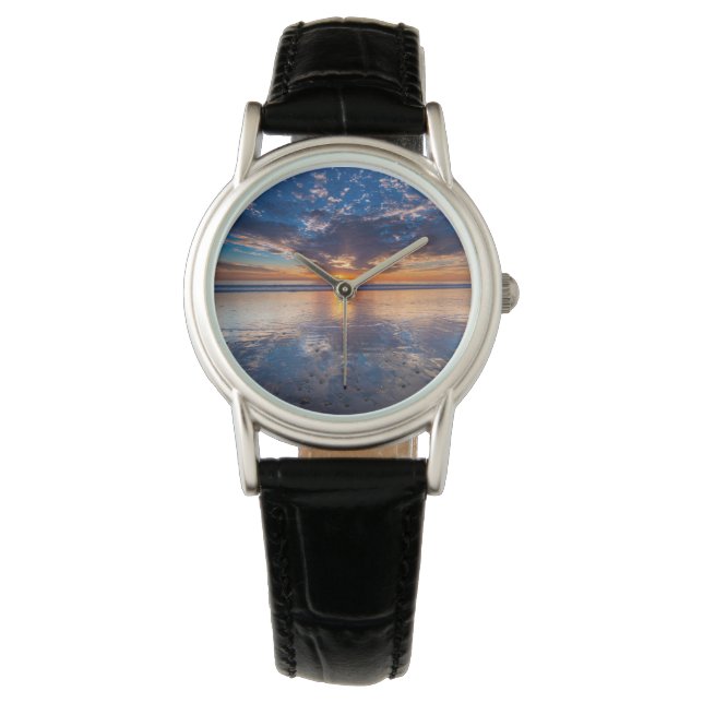 Reloj De Pulsera Margen dramático, puesta de sol, CA (Anverso)