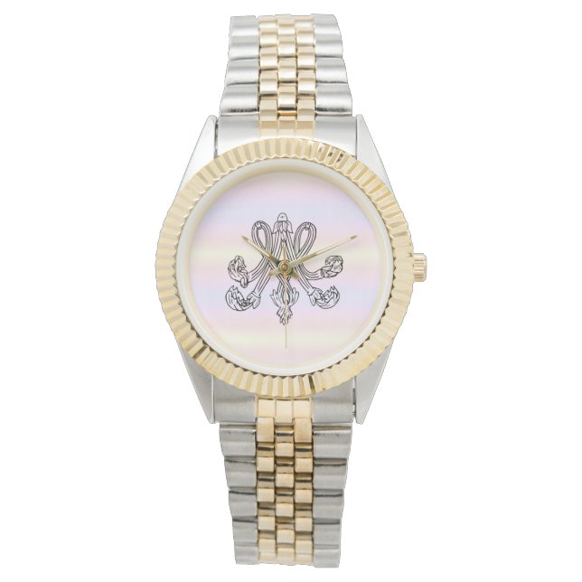 Reloj De Pulsera Marie Antoinette Monogramm - Monograma real pastel (Anverso)
