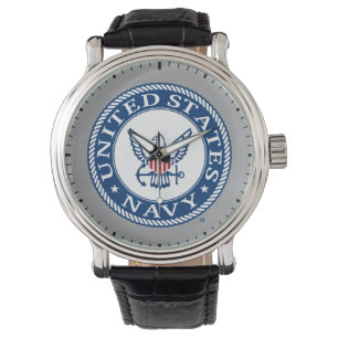 Reloj De Pulsera Marina de Estados Unidos Alteración naval Emblem
