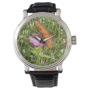 Reloj De Pulsera Mariposa Con Zinnia Watch