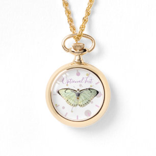 Reloj De Pulsera Mariposa de belleza verde suave