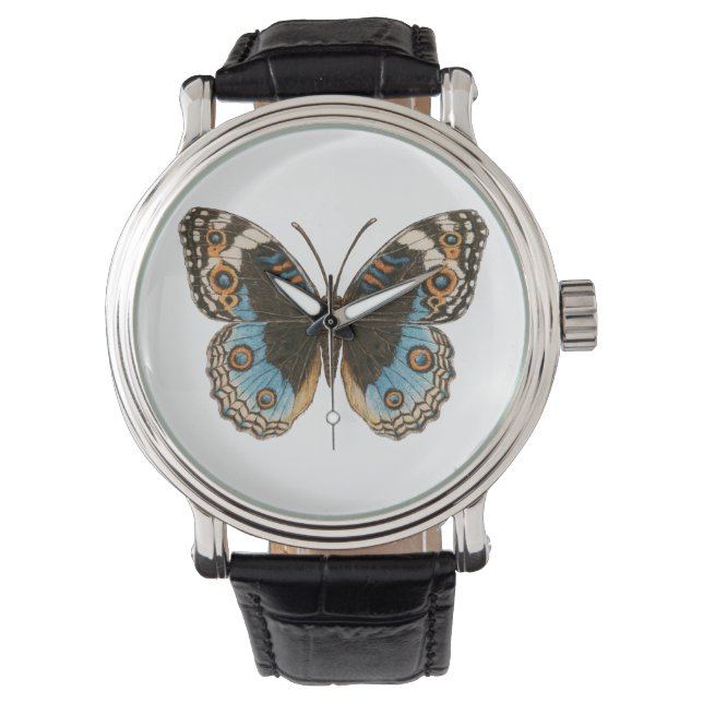 Reloj De Pulsera Mariposa de Blue Pansy (Anverso)