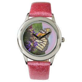 Reloj De Pulsera Mariposa de bonito Lil' - Observador Purpurina