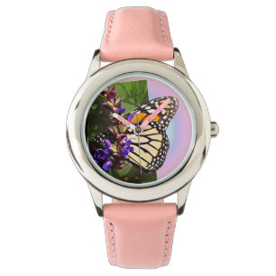Reloj De Pulsera Mariposa de bonito Lil' - Observador Purpurina
