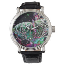 Reloj De Pulsera Mariposa de la Esperanza Verde