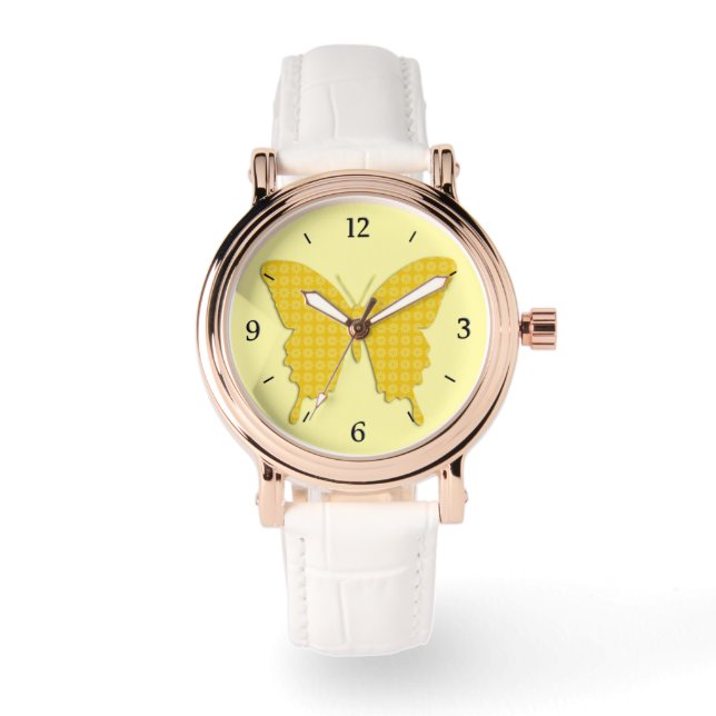 Reloj De Pulsera Mariposa en estampado de explosión de estrellas -  (Anverso)