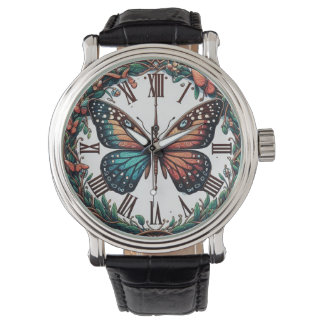 Reloj De Pulsera Mariposa en un bosque