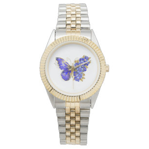 Reloj De Pulsera Mariposa Flor Zafiro