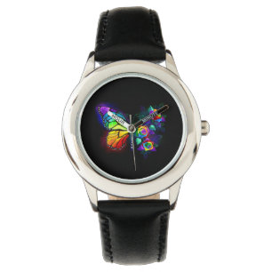 Reloj De Pulsera Mariposa florida arcoiris