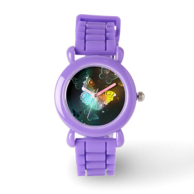 Reloj De Pulsera Mariposa luminosa y mariposas nocturnas (Anverso)