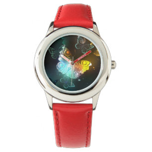 Reloj De Pulsera Mariposa luminosa y mariposas nocturnas