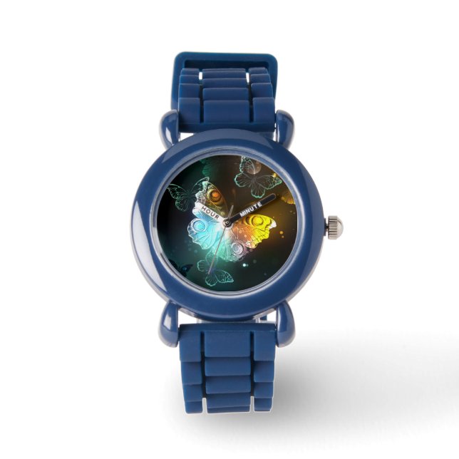 Reloj De Pulsera Mariposa luminosa y mariposas nocturnas (Anverso)
