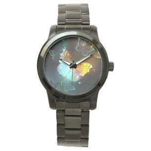 Reloj De Pulsera Mariposa luminosa y mariposas nocturnas