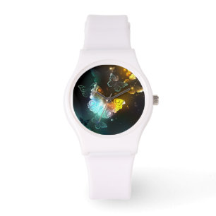 Reloj De Pulsera Mariposa luminosa y mariposas nocturnas