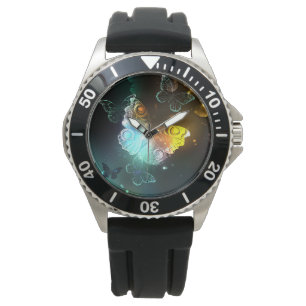 Reloj De Pulsera Mariposa luminosa y mariposas nocturnas