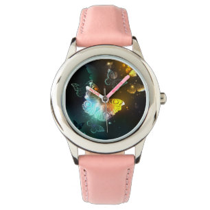 Reloj De Pulsera Mariposa luminosa y mariposas nocturnas