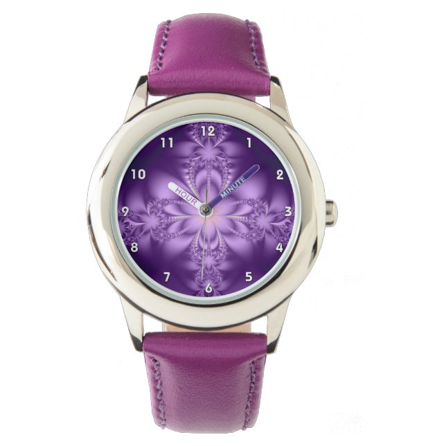 Reloj De Pulsera Mariposa morada (Anverso)