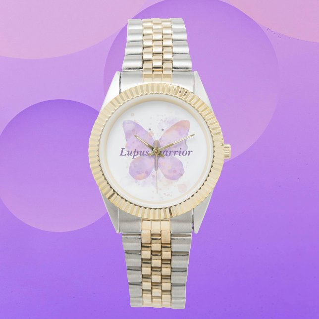 Reloj De Pulsera Mariposa morada Lupus Warrior (Subido por el creador)