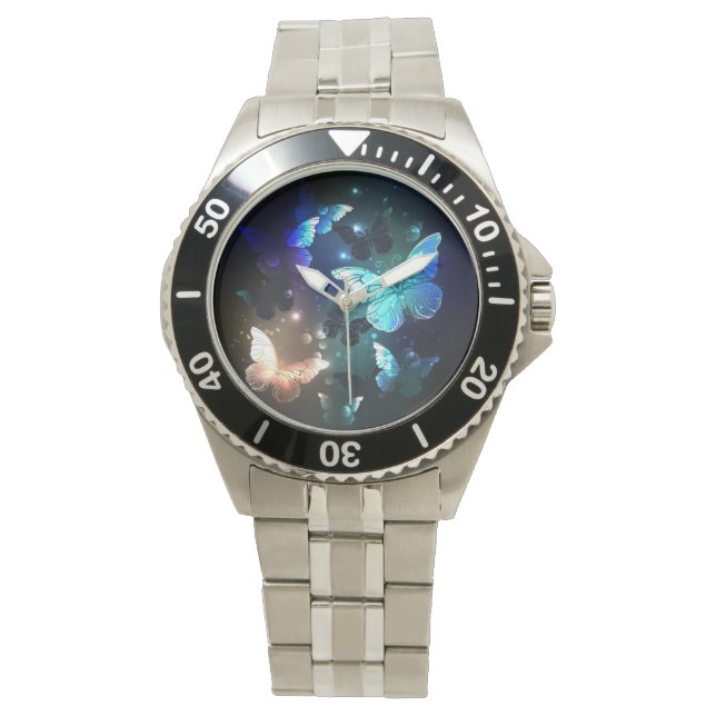 Reloj De Pulsera Mariposa nocturna fluida (Anverso)