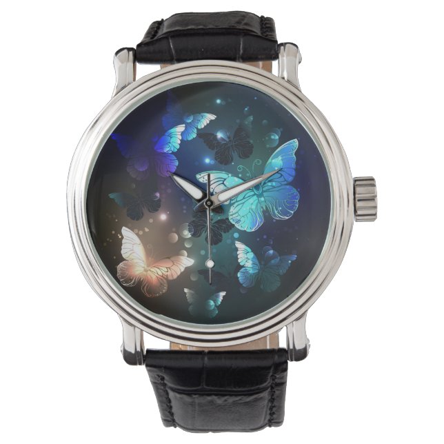 Reloj De Pulsera Mariposa nocturna fluida (Anverso)
