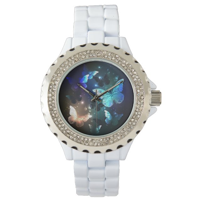 Reloj De Pulsera Mariposa nocturna revoloteando (Anverso)