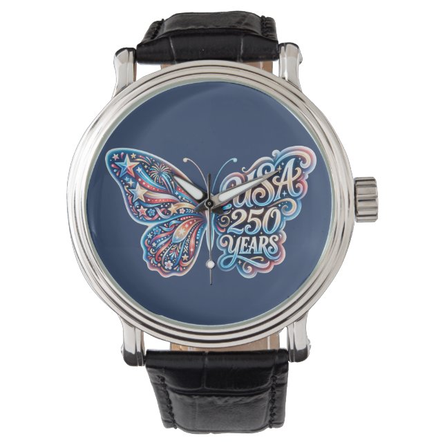 Reloj De Pulsera Mariposa para el 250 aniversario de EE. UU. (Anverso)