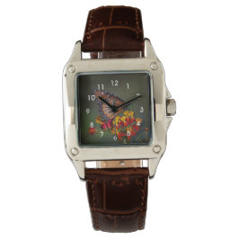 Reloj De Pulsera Mariposa reina en algas tropicales