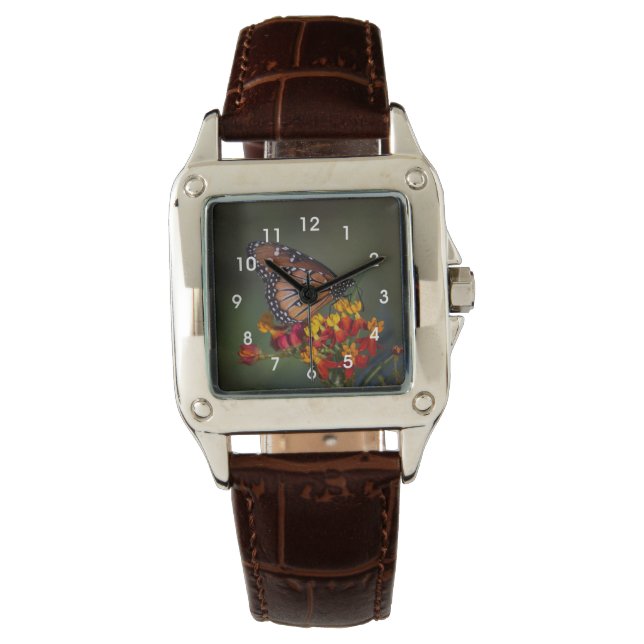 Reloj De Pulsera Mariposa reina en algas tropicales (Anverso)
