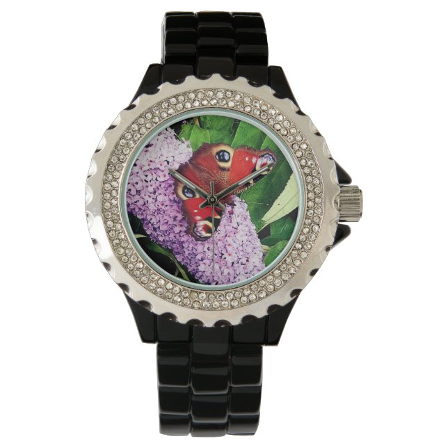 Reloj De Pulsera Mariposa roja (Anverso)
