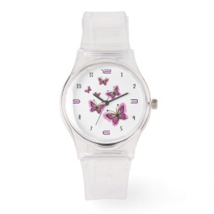 Reloj De Pulsera Mariposa Rosa Vuelo – Minimalista Elegante