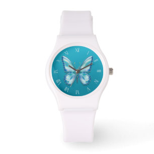 Reloj De Pulsera Mariposa turquesa