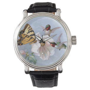 Reloj De Pulsera Mariposa y colibríes