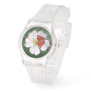 Reloj De Pulsera Mariposa y flor