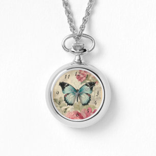 Reloj De Pulsera Mariposa y flores